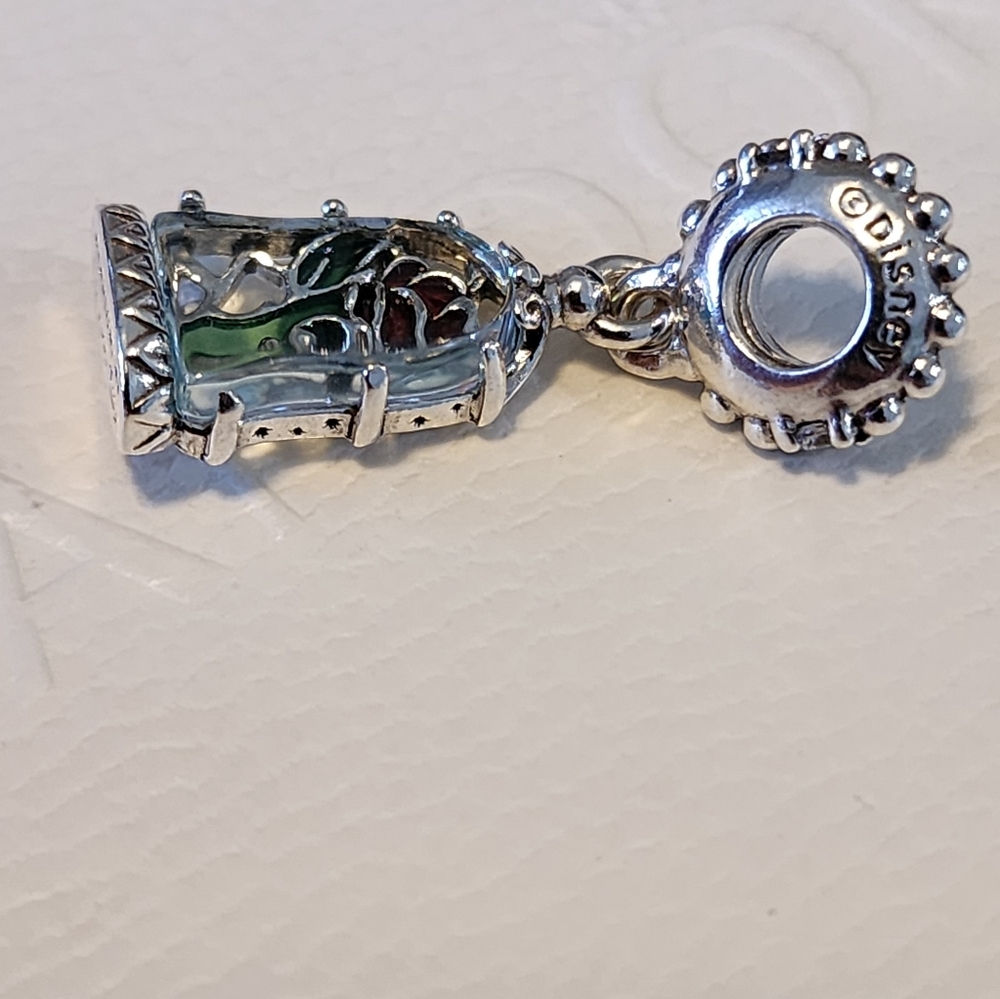 Pandora Disney Beauty and the Beast Enchanted Rose Dangle Charm - Picture 8 of 11